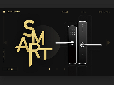 SMART LOCK black gold intelligent lock smart technology ui