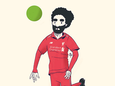 Running down the wing football illustration lfc liverpool liverpool fc mo salah mohamed salah salah soccer sport
