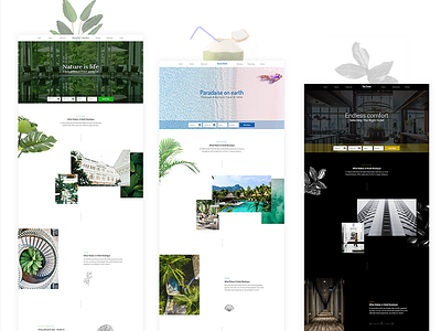 Hotel Website Template - Different Hotel Style beach booking city design eco garden green hotel ui ui design web web design