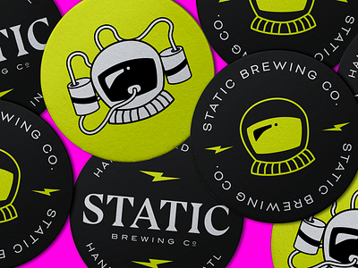 Static Coasters beer brewery coasters identity