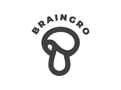 Braingro Logotype branding clean design flat icon identity logo mark minimal typography