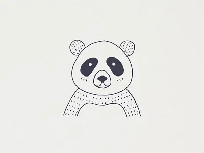 Panda Panda animal bear clipart drawing feminine hand drawn illustration line art logo panda tattoo
