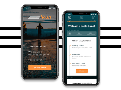 iRun App Concept app concept fitness logo running sport