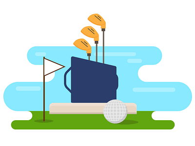 Golf Icon bill payment cashback golf icon illustration offers pay play