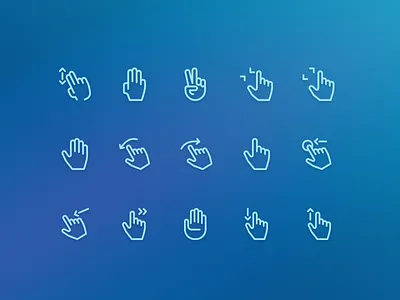 Gestures Icons gestures hands icons ui elements