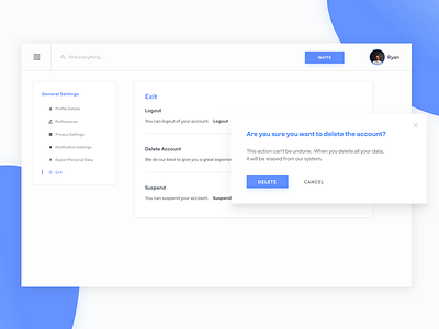 GDPR Guidelines. Delete account clear gdpr guidelines minimal
