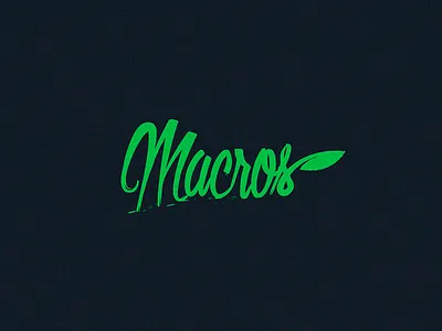 Counting Macros clean counting design green leave logo macros natrual simple