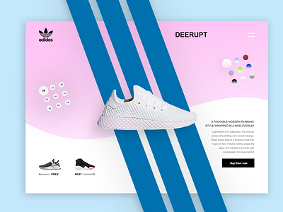 Deerupt adidas clean concept deerupt expirimental ui