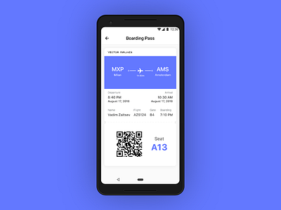 Boarding Pass — 024 #dailyui 024 airplane boarding pass dailyui design pass ui