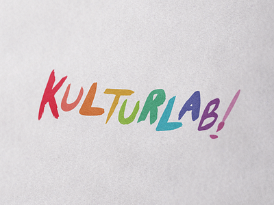 Kulturlab! logo culture handpainted illustrate illustrator kids logo logos logotype paint painting playful watercolor