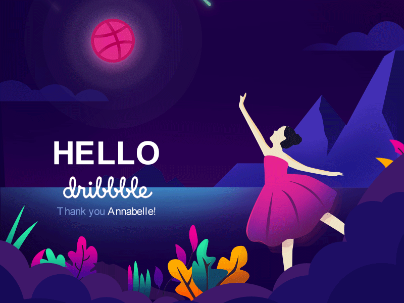 Hello Dribbble！ 插图 设计