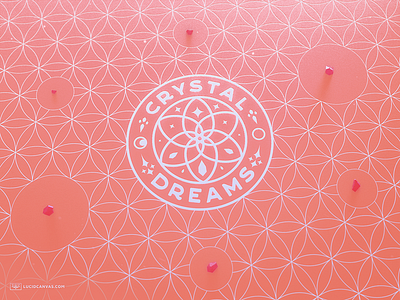 Crystal Dreams brand crystals dreams emblem logo magic product ritual sacred geometry surreal wicca witch