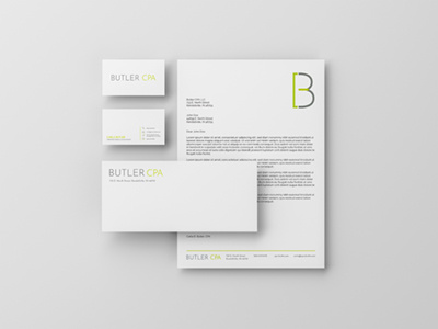 Butler CPA Identity accounting branding corporatedesign cpa design identity logo stationary typography