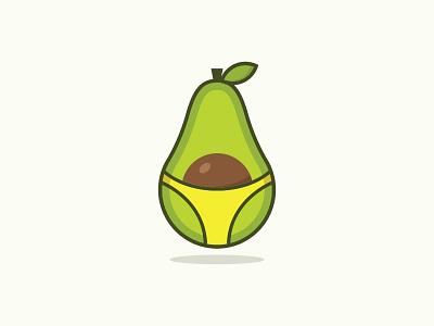 Sexy Avocado Logo Concept avocado cartoon character cute fresh fruit hot illustration logo mascot sexy underwear