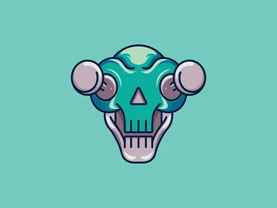CREATIVE SKULL LOGO animation art cartoon character creative design fun graphic head illustration logo skull