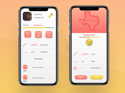 TravelFit App Design app design dailyui design interactive design mobile design profile profile design ui ui design user profile web design