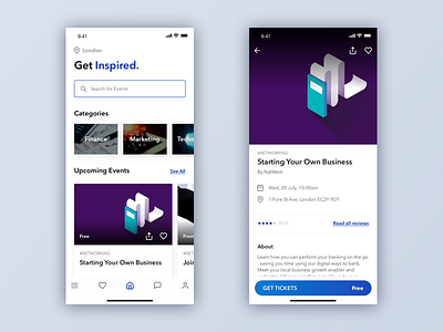 Events App event ios meetup networking ui