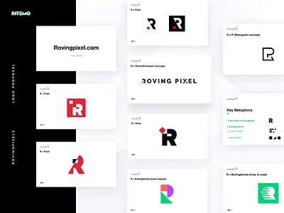 Rovinpixels Logo - Pitch Deck deck icon identity logo minimal pitch pitchdeck ritzmo web