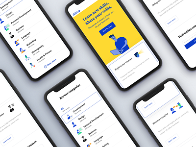 Online Learning Community (mobile) adobe xd creative design mobile online learning sketch sketch app ui ux web web design website