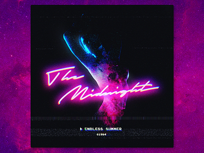 The Midnight | Endless Summer EP | Album Art 80s album art design digital art double exposure retro