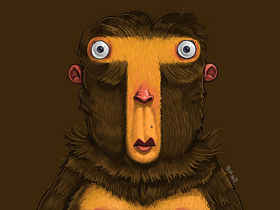 Monkey T 36daysoftype bookillustration digitalpainting drawing illustration monkey painting photoshop t typography