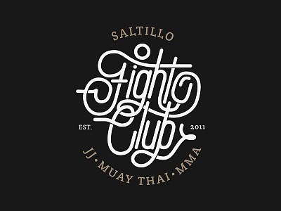 Saltillo Fight Club branding fight club identity jiu jitsu lettering logo logotype mma muay thai saltillo typography