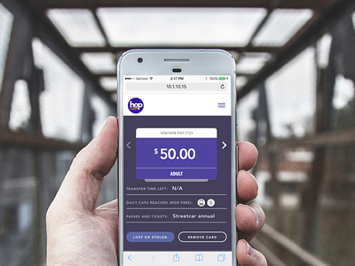 Hop Card Web App angular app publictrasit ui ux webapp webdesign