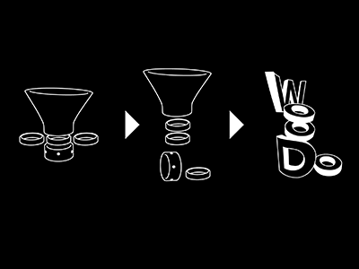 concept logo for wood coffee dripper coffee logo