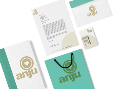 Anju Logo branding design graphic graphicdesigner identity illustration logo stationary typography