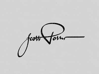 Signature letter script signature typography