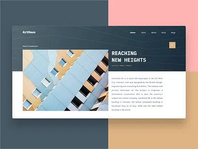 Arthaus Blog blog page hochiminh minimalism ui design vietnam web layout website writing