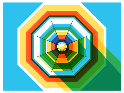 Pagoda abstract experiment geometric illustration illustrator lighting pagoda perspective tritone