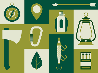 Camping flat illustration vector