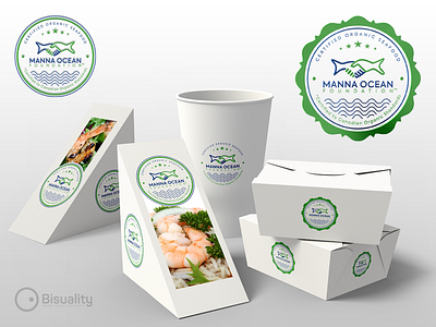 Manna Ocean Foundation Organic Seafood Certification Logo brand business certification food manna mannafoundation mannaocean mannaoceanfoundation organic seafood seal