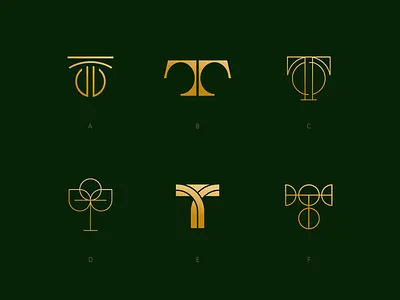 T branding cosmetics elegant expensive letter logo monogram simple symbol t