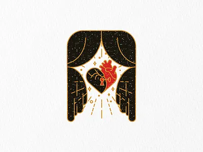 Vintage Love american tattoo heart illustration lineart love oldschool outline retro secret society tattoo vintage