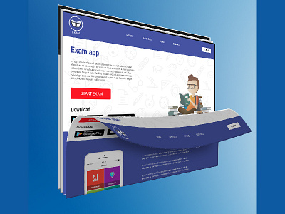 Exam web aplication app art branding design graphic icon ios logo mockup ui