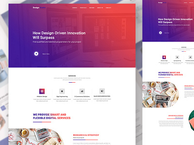 Agency based design studio agency color design design elegant design interface landing landing page ui ux