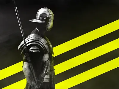 neon roman compositing gree neon photo photoshop roman soldier yellow