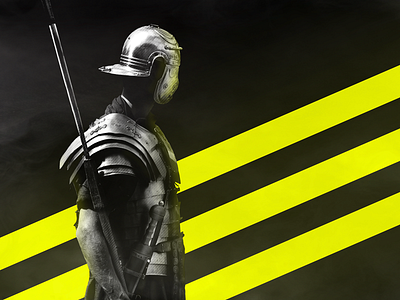 neon roman compositing gree neon photo photoshop roman soldier yellow