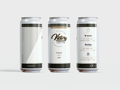 Victory Crowler beer branding can crowler label logo packaging