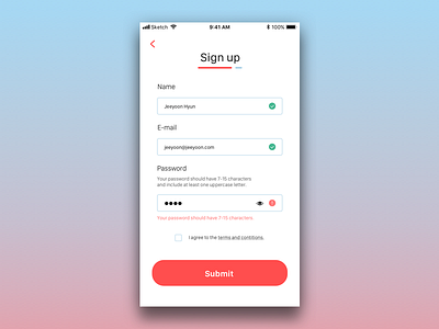 Daily UI 001 :: Sign up dailyui forms signup ui ux