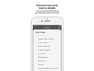 Chef for iOS — Groceries app chef cooking design groceries ios iphone list recipes shopping ui ux