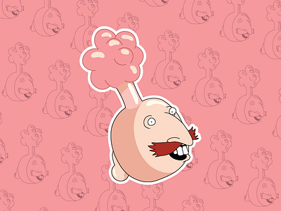 Plumbus X Nigel Thornberry cartoons illustration mashup mashups nigel thornberry plumbus rick and morty smash stickers vector