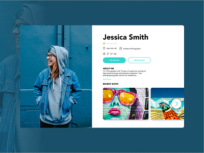 Daily UI #006 portfolio profile