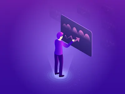 More Digital - Illustration financial illustration illustrator isometric mac man