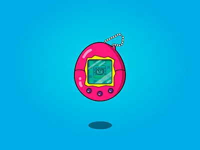 TAMAGOTCHI childhood console cute egg game illustration logo pink retro tamagotchi toy