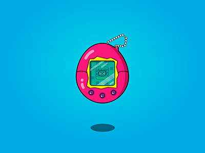 TAMAGOTCHI childhood console cute egg game illustration logo pink retro tamagotchi toy