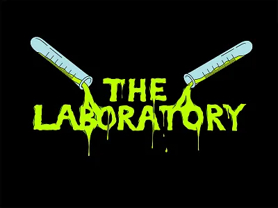 The Laboratory branding illustration liquid logo science vial vials