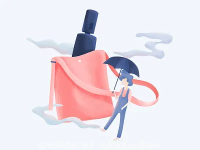 Rainy day & Love illustration